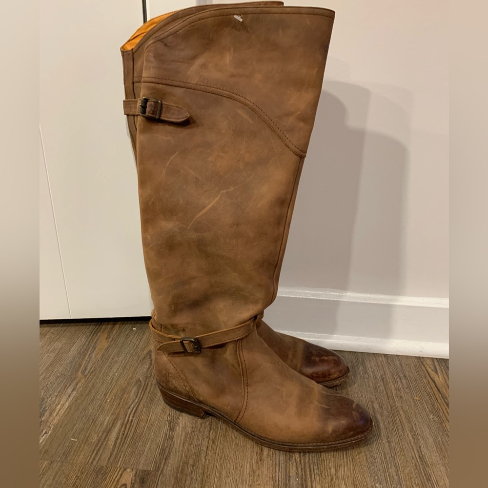Frye Knee High Brown Western Boots